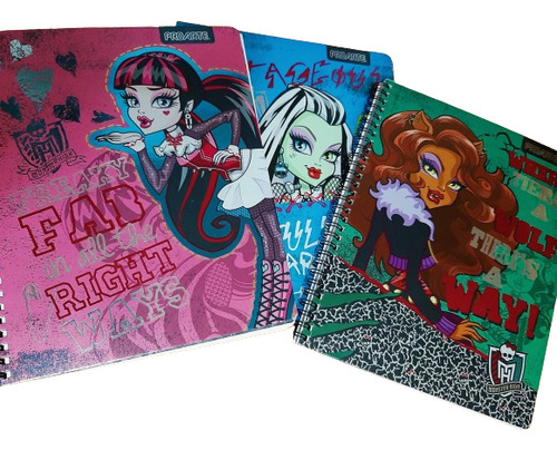 Cuadernos Universitarios Monster High Pack 5u. + 2 Libretas