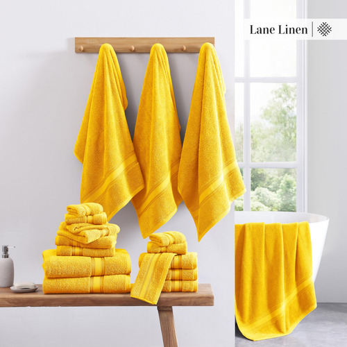 Juego De Toallas Lane Linen Luxury Bath, 18 Unidades, 100% A