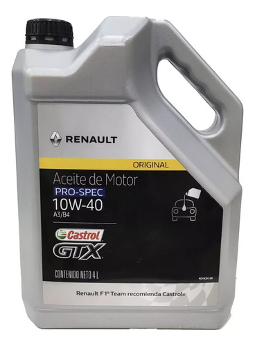 Aceite Renault Castrol Pro Semisintetico 10w40 4l