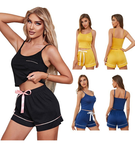 Conjunto De Pijama Sensual, Fino Y Transpirable