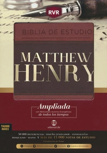 Biblia Estudio Matthew Henry Rvr Piel Especial ®