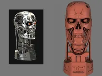 Comprar Terminator 2 T800 Busto Archivo Stl Para Impresion3d 
