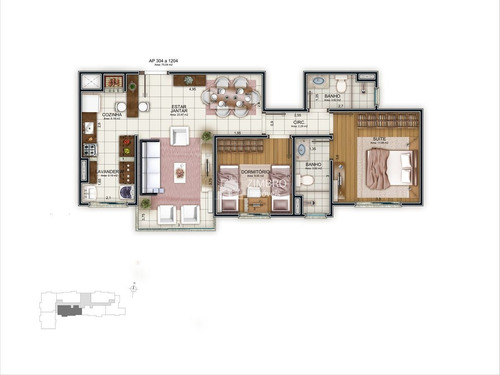 Imagem 18 de 18 de Apto Novo E Pronto Para Morar - Residencial Draco Bairro Dores - 87310