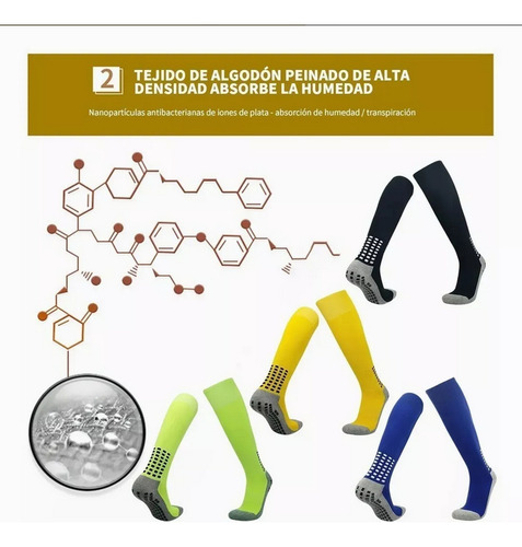 Calcetines Fútbol Genérica Largas Deportivo Color 5 Pzas.