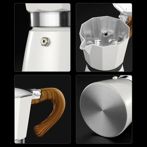 3/6 Tazas De Espresso Eléctrico Vintage Con Mango De Madera