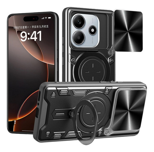 Funda Con Soporte Magnético Para Xiaomi Redmi Note 14 5g
