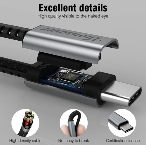 Adaptador Usb Tipo C A Jack 3.5 Hi Fi Chip Dac V3