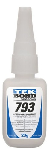 Kit de 4 adhesivos instantáneos Tekbond 793 Metals, madera y plástico