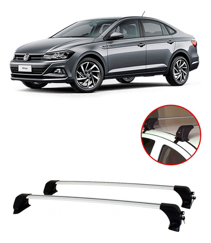 Rack Travessa De Teto Volkswagen Virtus Kiussi Antifurto