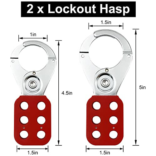Lockout Tagout Kit Electrical Loto - Group Lockout Hasps, Lo