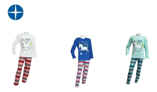 Pijama De Invierno Para Chicas - Nenas Unicornio 713 Local