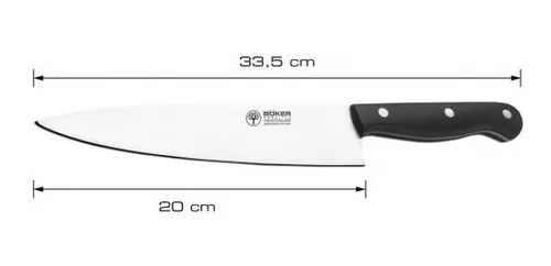 Cuchillo Chef Profesional 8'' 30 Cm Acero Inoxidable Gourmet - El