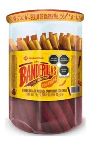 Banderillas De Tamarindo Members Mark Bote Con 50pz/2kg