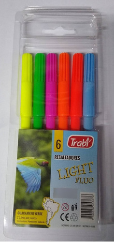 Resaltadores Trabi Junior Light Fluo X 6 Unidades