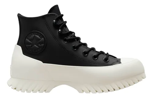 Converse negro bota piel sale