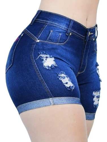 Kit 3 Short Jeans Feminino Cintura Alta 
