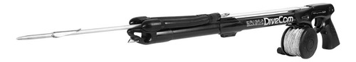 Arpão Arbalete Pesca 60cm Divecom Com Elastico 16mm - Preto
