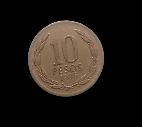Moneda Chile 10 Pesos 1986
