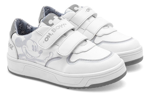 Tenis Mickey Mouse Lt 33749 Para Niño Color Blanco E7