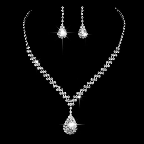 Conjuntos De Joyas De Boda Conjunto De Aretes De Collar De