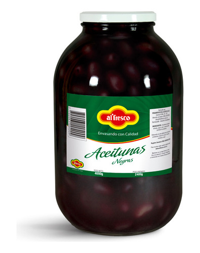 Aceituna Negra Galon 4000g Alfresco - g a $28