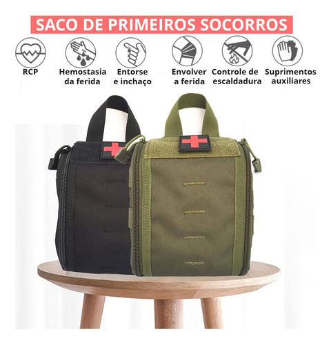 Bolsa Tática Emergência Kit Molle Primeiros Socorros