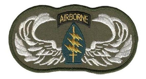 Patch Bordado Airborne Com Asa Com Fecho De Contato