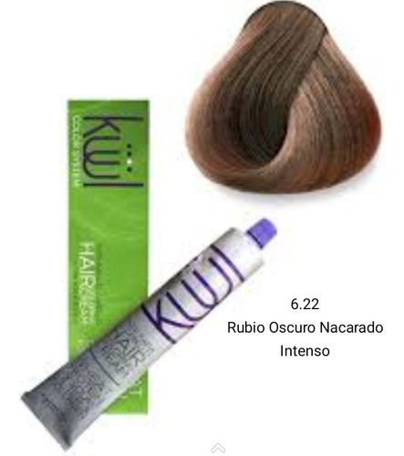 Tinte Kuul 6.22 Rubio Oscuro Nacarado Intenso 90ml + Agua