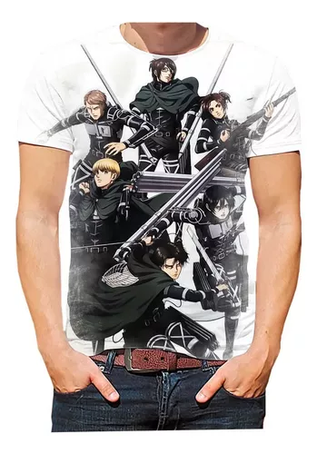 Camiseta Camisa Personalizada Anime Ataque dos Titãs 03