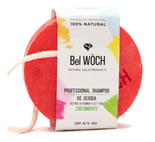 Shampoo Sólido Bel Wòch 100% Natural En Barra De Jojoba