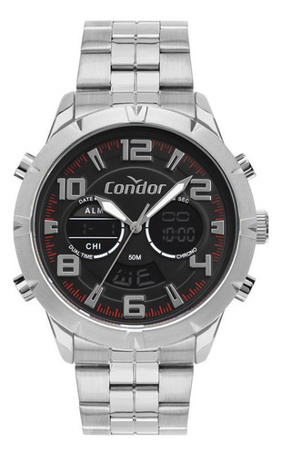 Relógio Condor Masculino Cobjk648ab/4p Anadigi Prateado