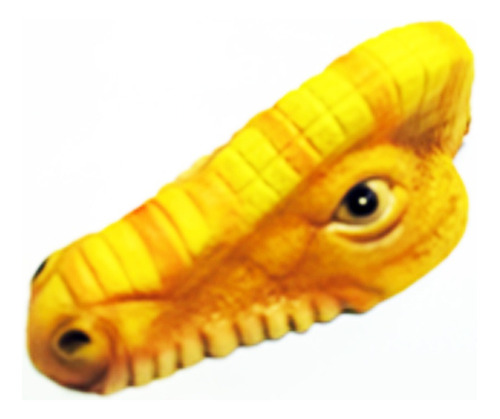 Visera Unitalla Dinosaurio Velociraptor Disfraz Careta Foamy Color Amarillo