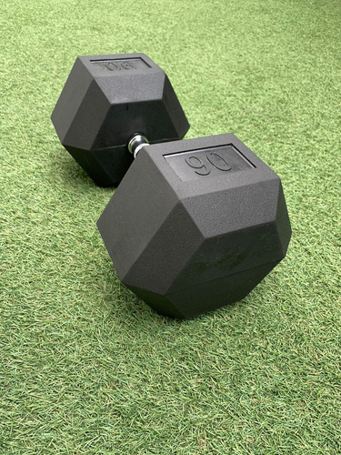 Mancuerna En Forma Hexagonal De 90lbs Para Entrenamiento Gym