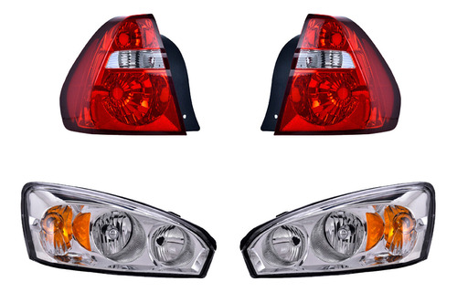 Kit Faros + Calaveras Chevrolet Malibu 04 Al 07 Depo