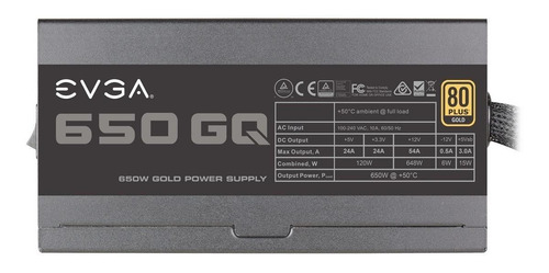 Imagen 1 de 4 de Fuente de poder para PC Evga GQ Series 650 GQ 650W  black 100V/240V