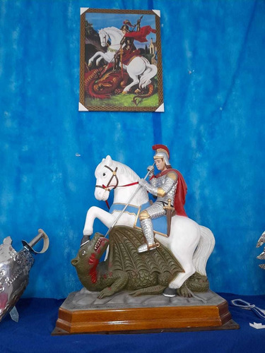 Imagem São Jorge 120 Cm Gesso Resinado * G R A N D E *