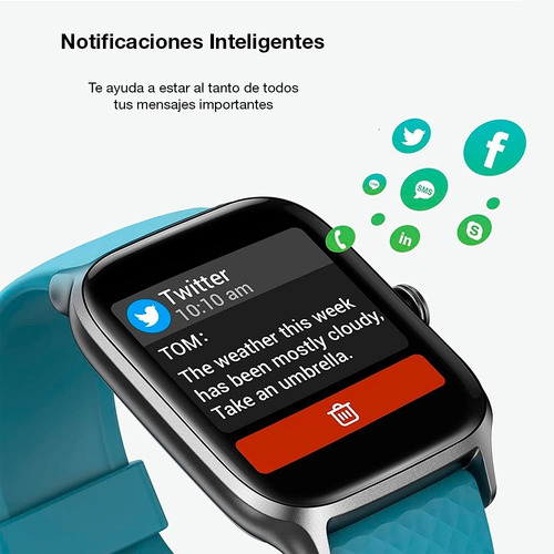 Imagen 5 de 10 de Reloj Inteligente Smartwatch Estilo De Vida Y Fitness Ew1