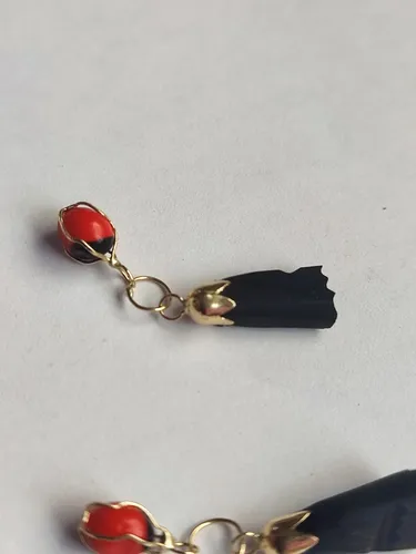 Azabache Con Peonía Oro 18