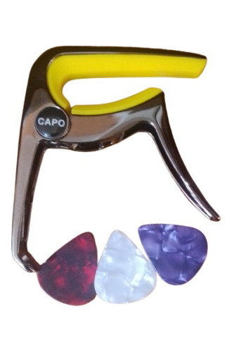 Cejilla Para Guitarra Capo Color Amarillo Únicamente 