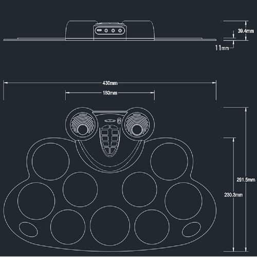 Kkmuybvdg Portable Reel Electronic Midi Drum Kit 9 Pad