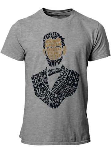 Playera Abraham Lincoln Letras Caligrama