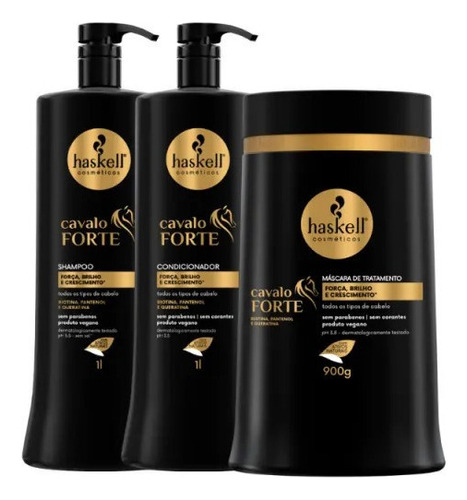 Kit Haskell Cavalo Forte Trio Salon (3 Produtos)