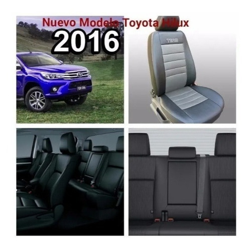 Imagen 2 de 5 de Fundas Cubre Asiento Toyota Hilux D/c 2016-2017 Apoya Brazo