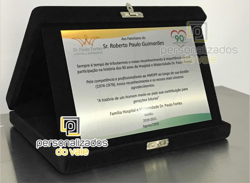 Imagem 1 de 1 de Placa De Homenagem Aço Inox Escovado