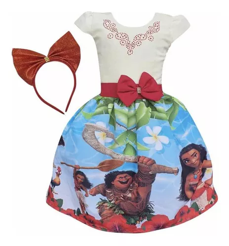 Vestido Moana Full + Tiara Brinde