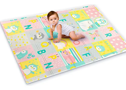 I Love Baby Tapete Tatame Infantil Emborrachado Dobrável Dupla Face B