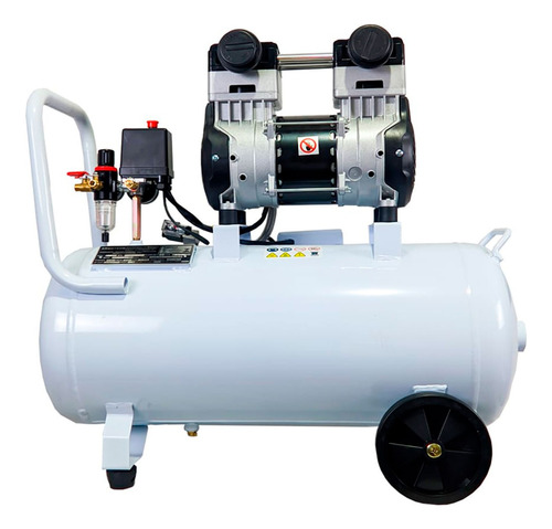 Compressor Silencioso Sem Óleo 50l P/ 2 Cadeira Odonto 10pés