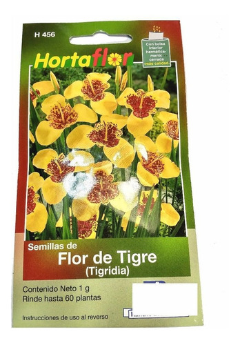 60 Semillas Flor De Tigre 1 G Hortaliza 456