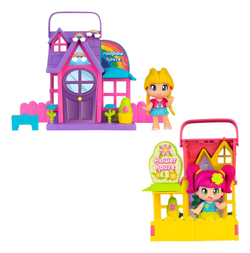 Pinypon Muñeca Mini Casitas Arcoiris 2 Pack