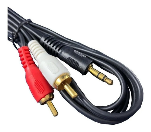 Cabo P2 X 2 Rca Audio Auxiliar Som Estereo 1,5 Metros